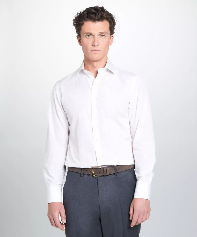 Multi & White Tailored Fit Fine City Multi Stripe Formal Shirt