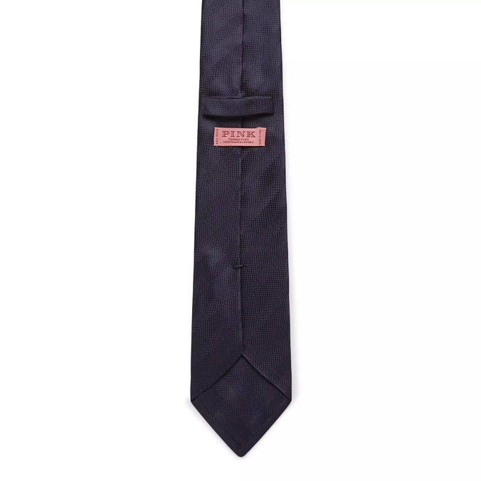 Navy Blue Tonal Striped Silk Tie