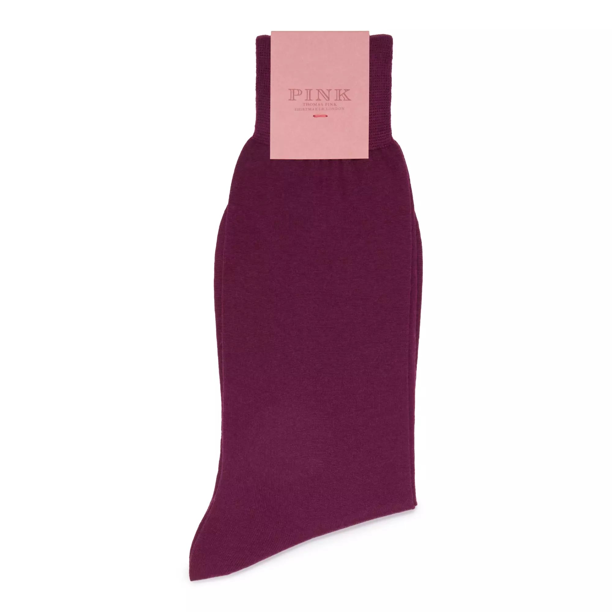 Plum Mid Length Fine Merino Wool Socks