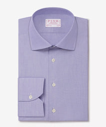 Blue Slim Fit End on End Formal Shirt