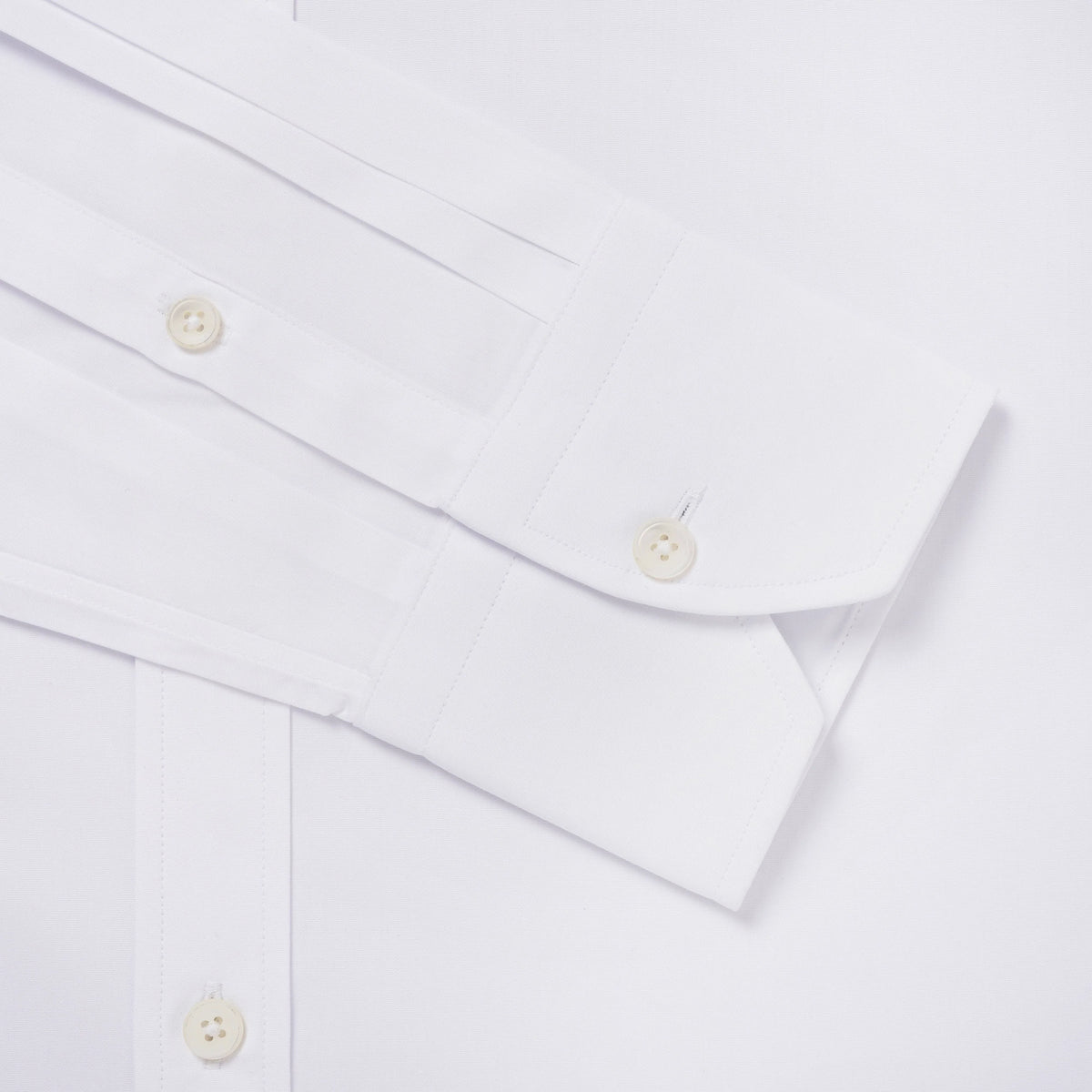 White Tailored Fit Poplin Formal Shirt