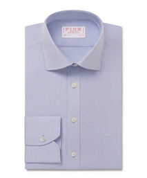 Blue Slim Fit Oriali Plain Formal Shirt